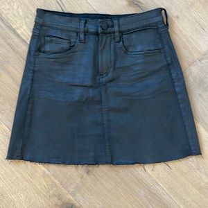 Blank NYC luxe coated frayed mini skirt